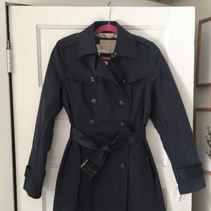 Navy Banana Republic Trench Coat